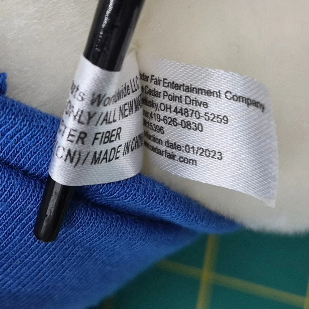 Peanuts Snoopy Plush Stuffed Animal Blue Shirt Cedar Fair 2023 10 Inch Dog